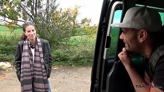 Casuale Babe Spruzzato con Sperma sul Sedile posteriore